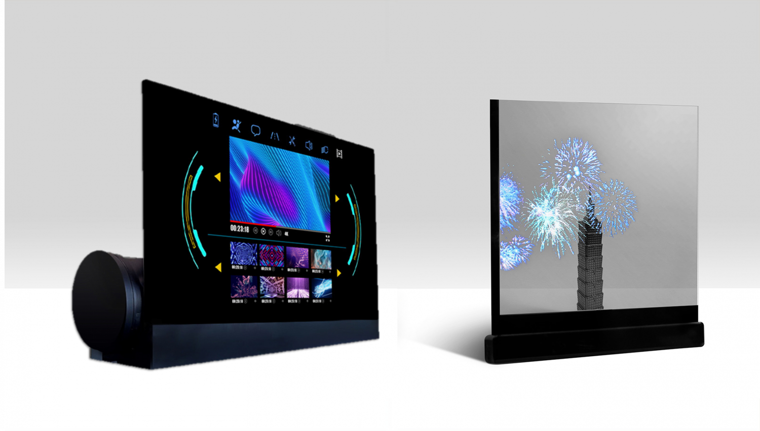 可捲式、折疊性、高透明